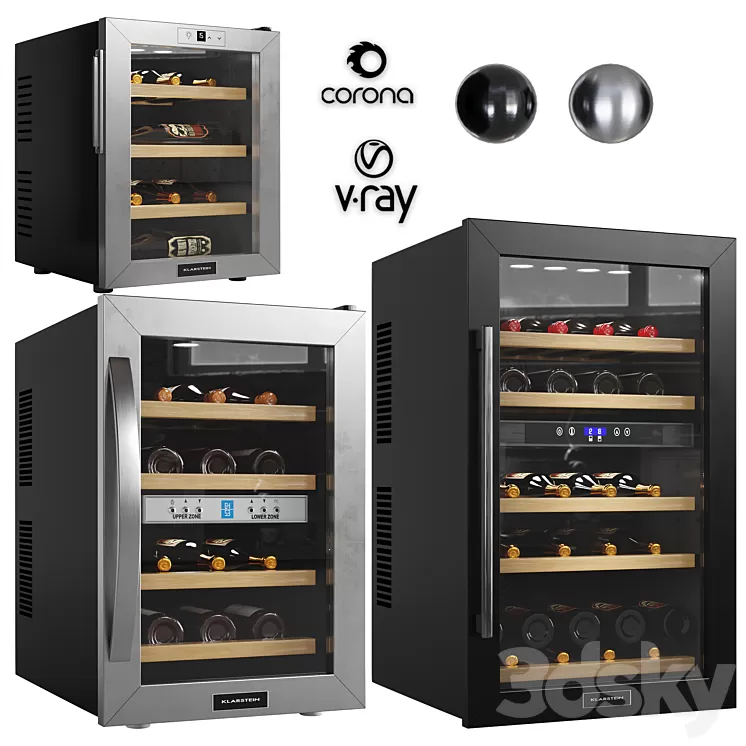 klarstein wine coolers 3D Model Free Download