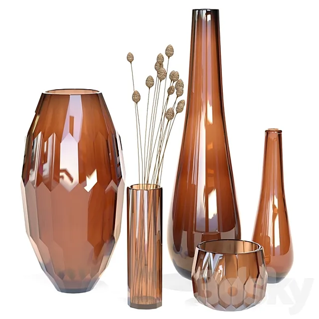 Klassik Studio Vases (Amber Set) 3D Model