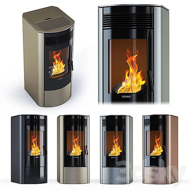 Klover fireplace – REA 100 3D Model