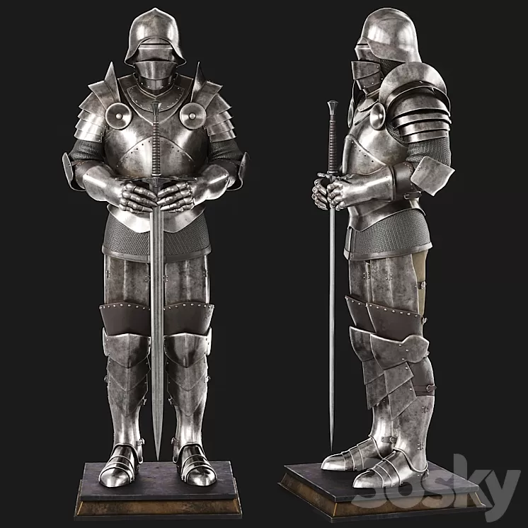 Knight armour 3D Model Knight armour 3D Model
