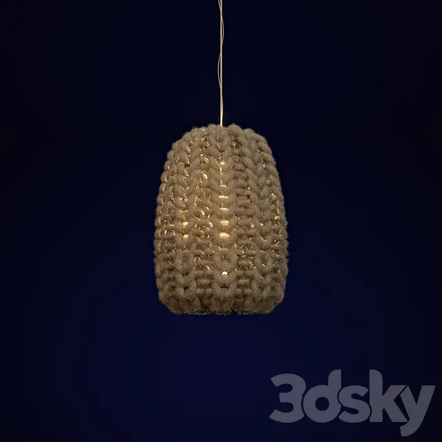 Knitted chandelier 3D Model Knitted chandelier 3D Model