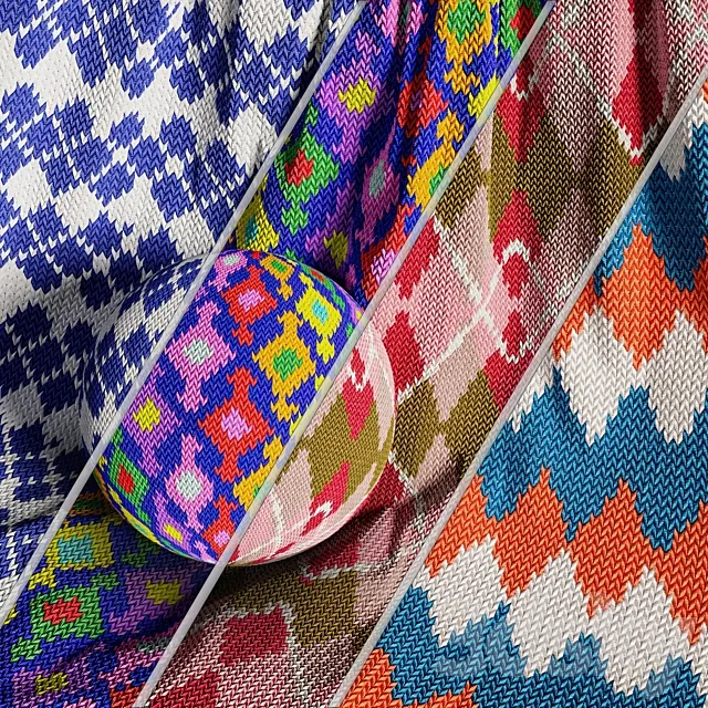 Knitted Fabric Material-vol05 3D Model