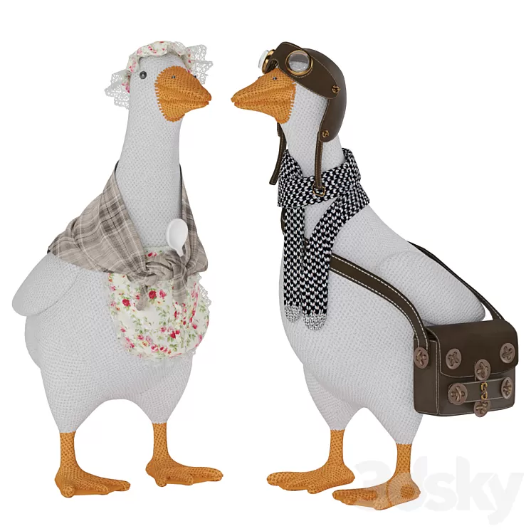 Knitted Geese 3D Model Knitted Geese 3D Model