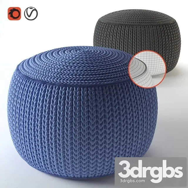 Knitted ottoman Knitted ottoman