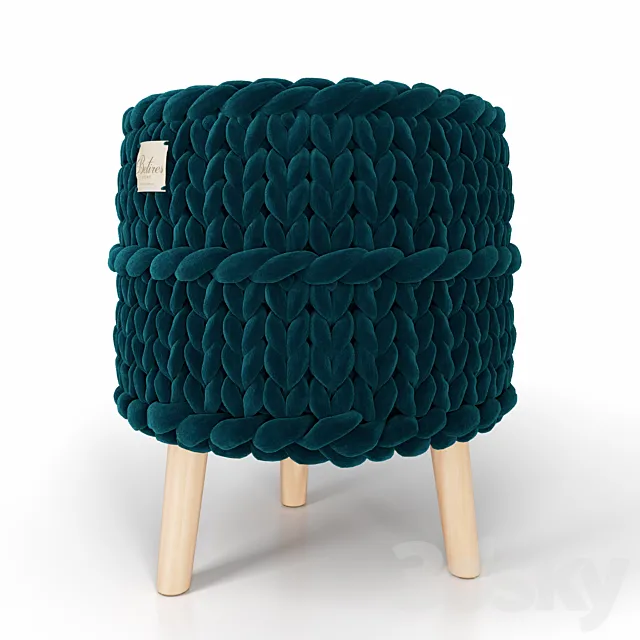 Knitted pouf BETIRES HOME 3DModel Knitted pouf BETIRES HOME 3DModel