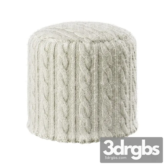 Knitted pouf Knitted pouf