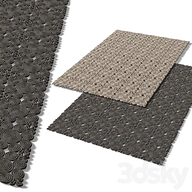 Knitted Rug 3D Model Knitted Rug 3D Model