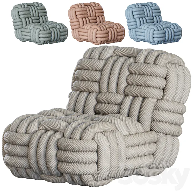 Knitty Lounge Chair by Moooi 3D Model Knitty Lounge Chair by Moooi 3D Model