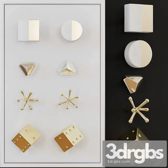 Knob house – furniture handles set 1 3D Model Download