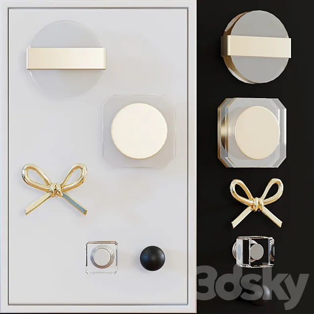 KNOB HOUSE – furniture handles Set 2 3DModel KNOB HOUSE – furniture handles Set 2 3DModel