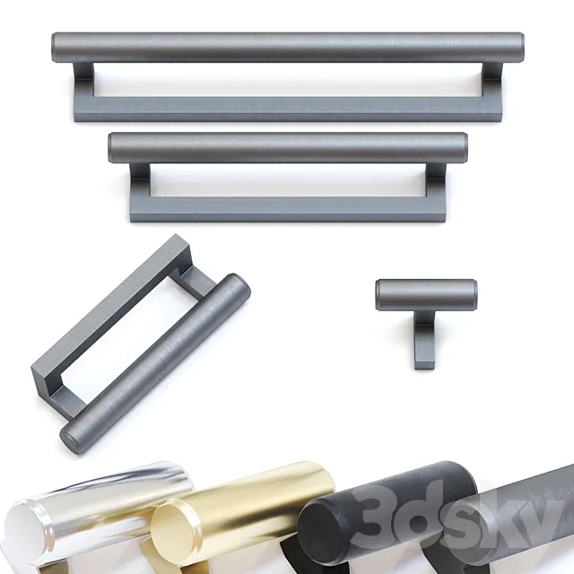KNOB HOUSE – furniture handles Set 4 3D Model KNOB HOUSE – furniture handles Set 4 3D Model