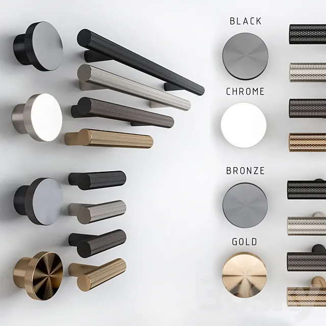 Knob House Set D015. D18. D009 3DModel Knob House Set D015. D18. D009 3DModel