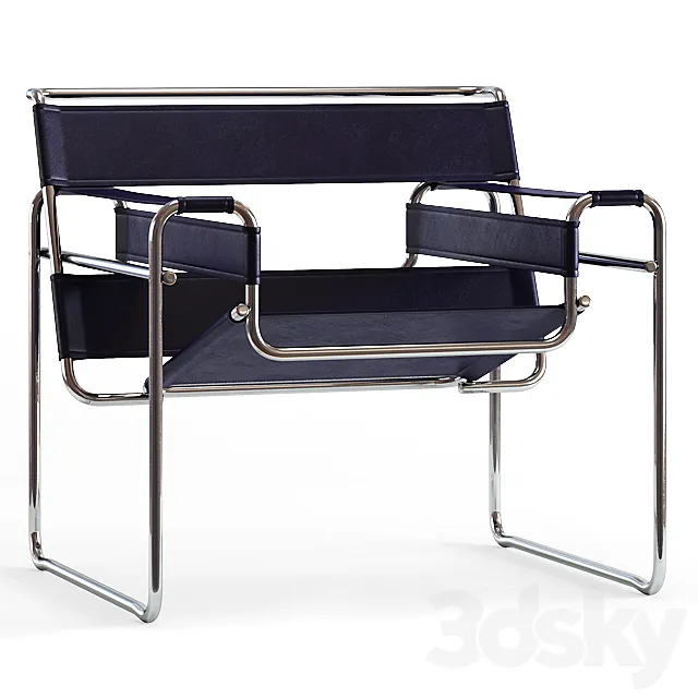 Knoll _ Wassily Chair 3D Model Knoll _ Wassily Chair 3D Model