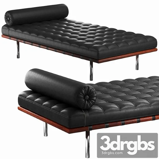 Knoll barcelona day bed 2 3D Model Download