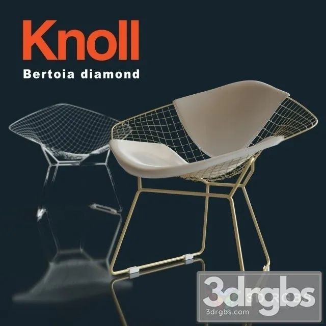 Knoll Bertoia Diamond Lounge Adult Chair 3D Model Download Knoll Bertoia Diamond Lounge Adult Chair 3D Model Download