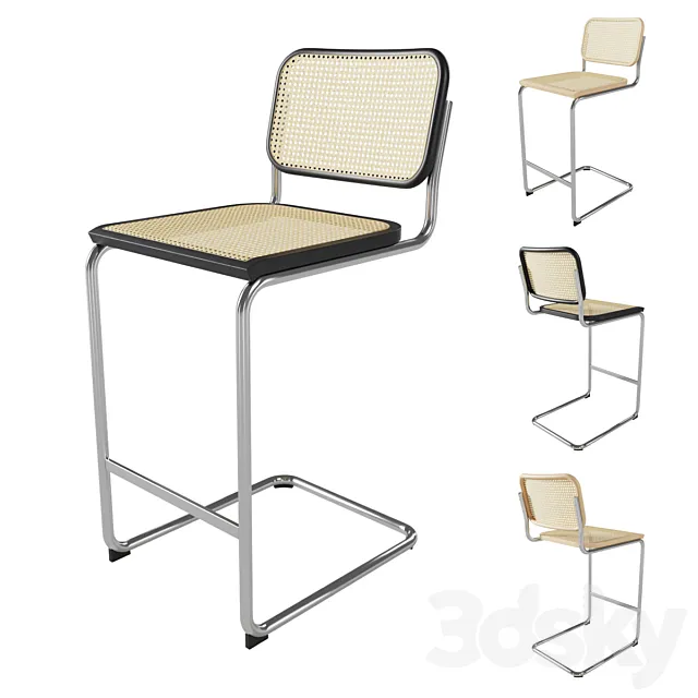 Knoll Cesca Stool Cane 3D Model Knoll Cesca Stool Cane 3D Model