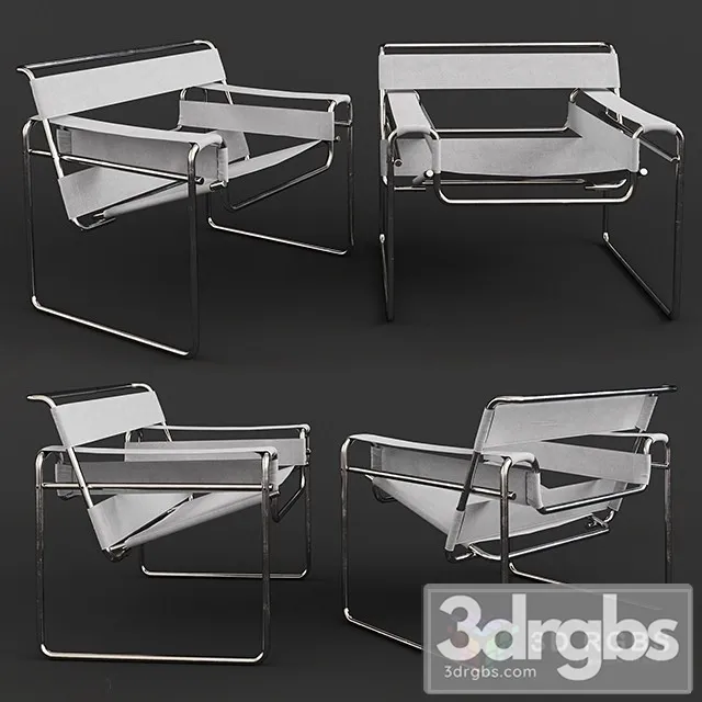 Knoll Marcel Breuer Wassily Armchair 3D Model Download