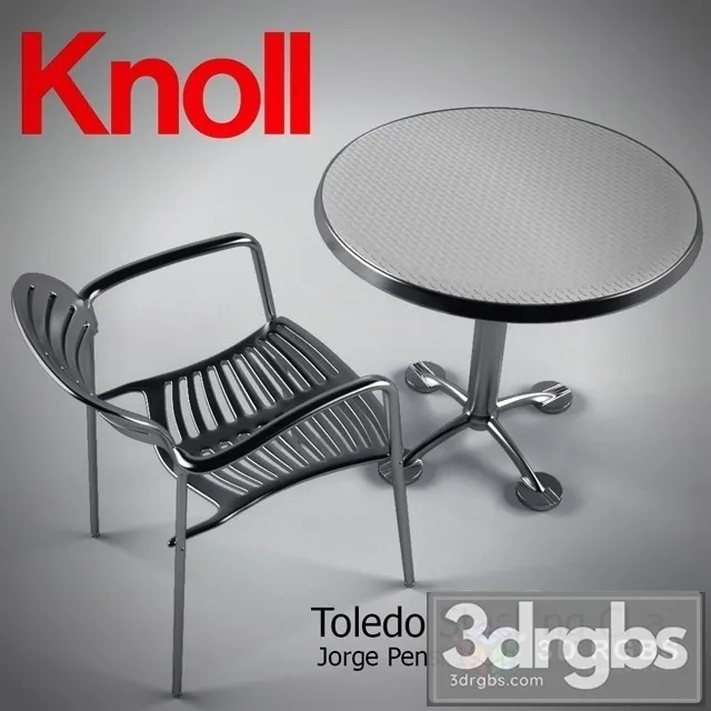 Knoll Toledo Table and Chair 3D Model Download