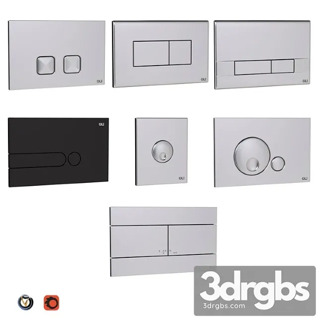 Knopki Smyva Oli Dlia Installiatsii 7 Sht 3D Model Download