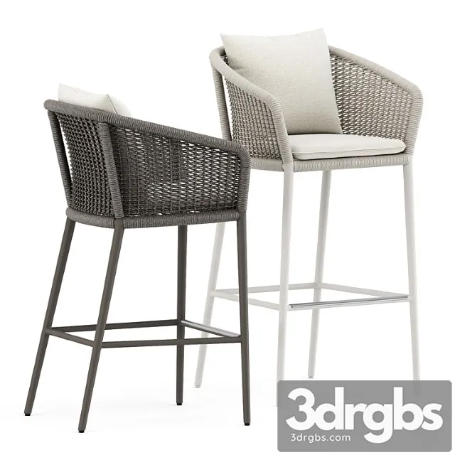 Knot barstool with arms and knot counter stool with arms by janus et cie Knot barstool with arms and knot counter stool with arms by janus et cie