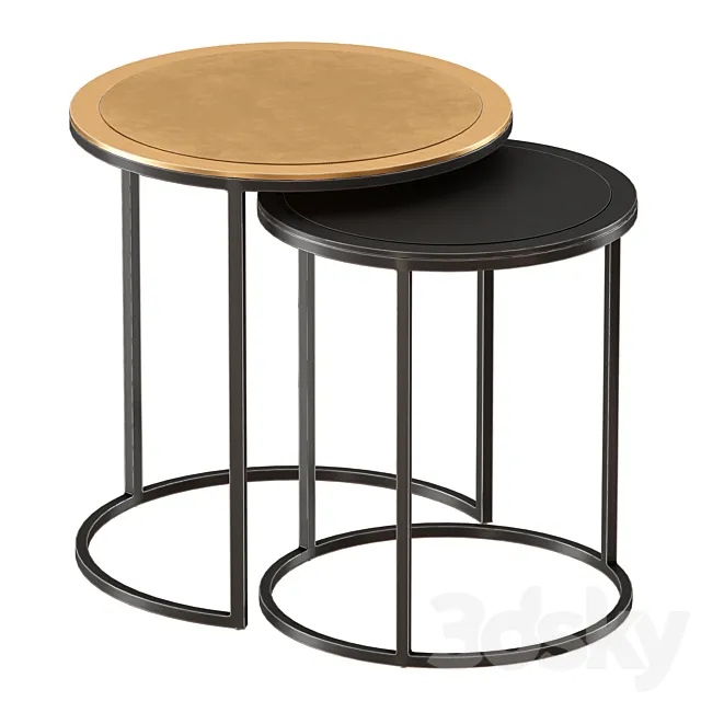 Knurl Nesting Accent Tables Set of Two (Crate and Barrel) 3DModel