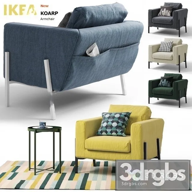 KOARP Armchair Set 3D Model Download