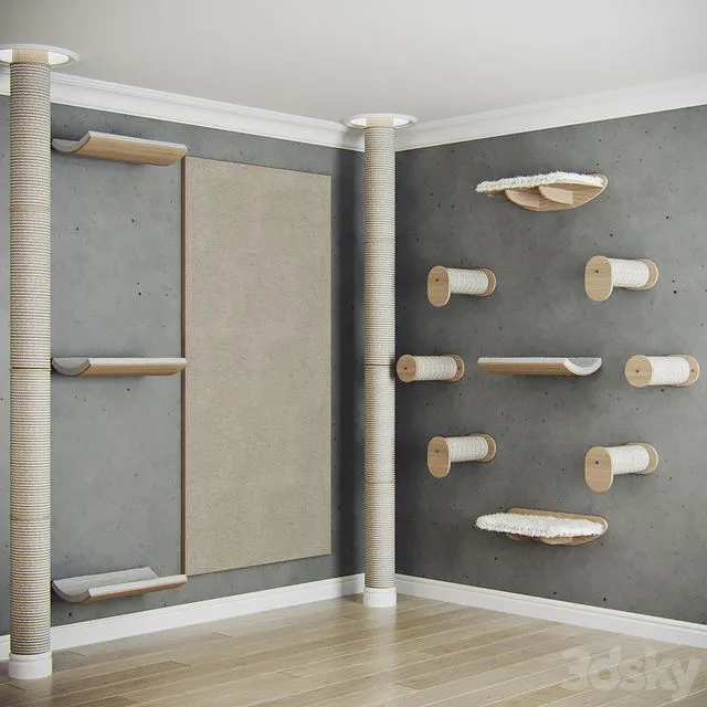 Kogtetochka and lodges for cats 3D Model Kogtetochka and lodges for cats 3D Model