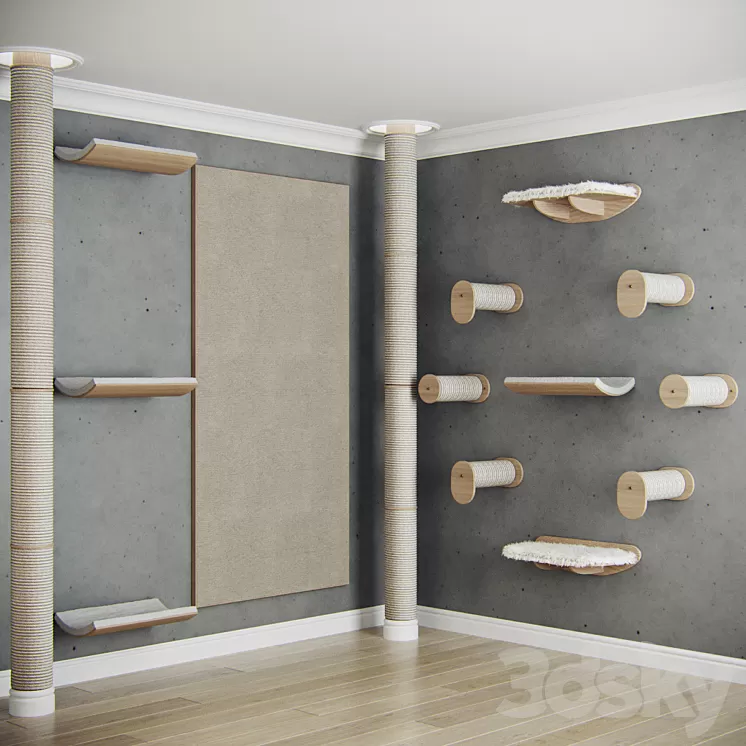 Kogtetochka and lodges for cats 3D Model Kogtetochka and lodges for cats 3D Model