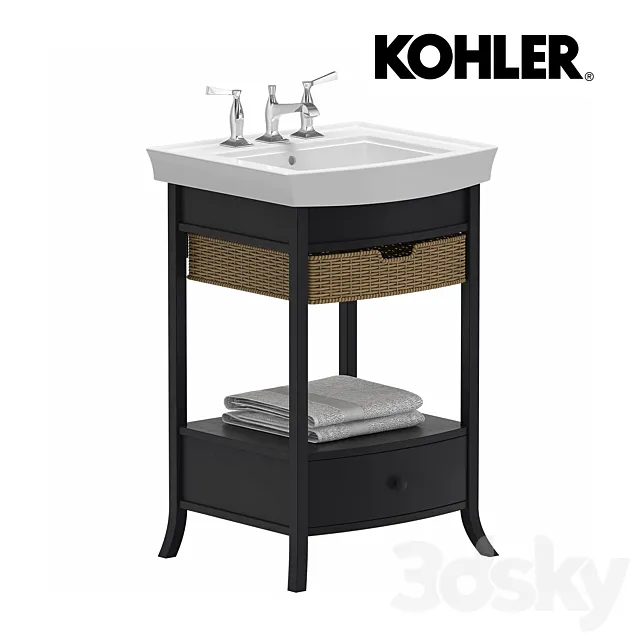 KOHLER ARCHER K-2449 Dressing table 3DModel KOHLER ARCHER K-2449 Dressing table 3DModel