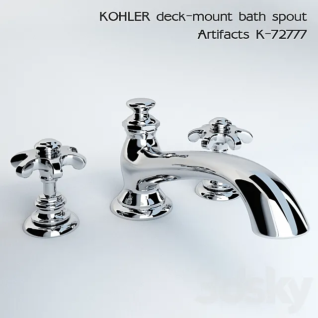 KOHLER deck-mount bath spout Artifacts K-72777 3D Model
