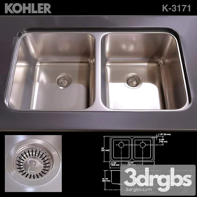 Kohler K 3171 Sink 1 3D Model Download