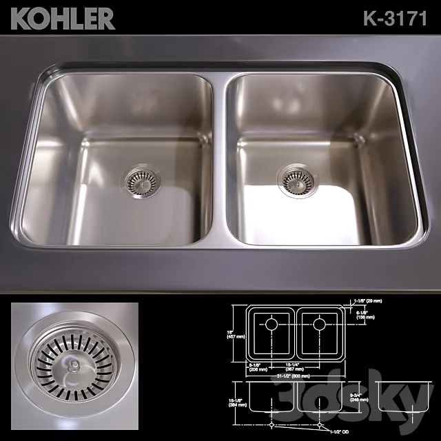 KOHLER K-3171 SINK 3DModel KOHLER K-3171 SINK 3DModel