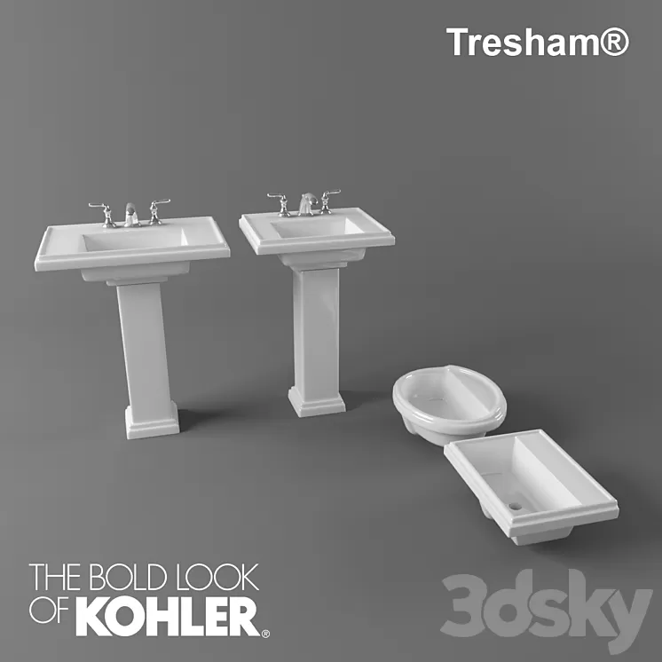 Kohler Tresham Sinks 3D Model