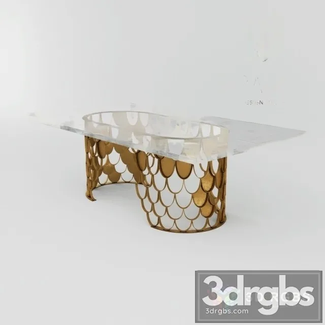 Koi Dining Table 3D Model Download