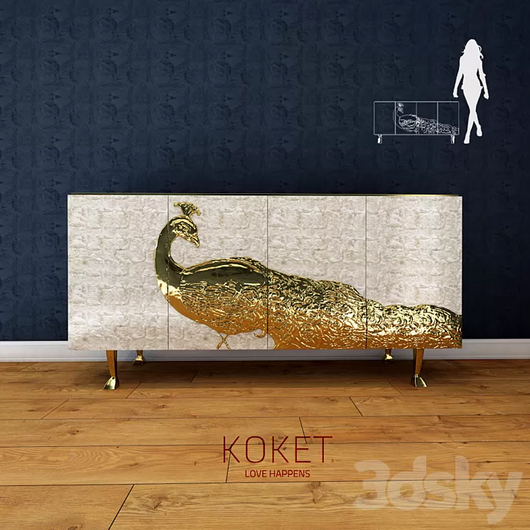 Koket \/ CAMILIA CABINET 3D Model