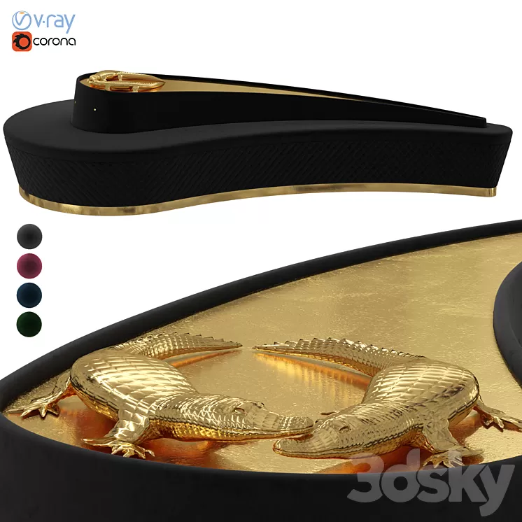 Koket Sofa reptilia 3D Model Koket Sofa reptilia 3D Model