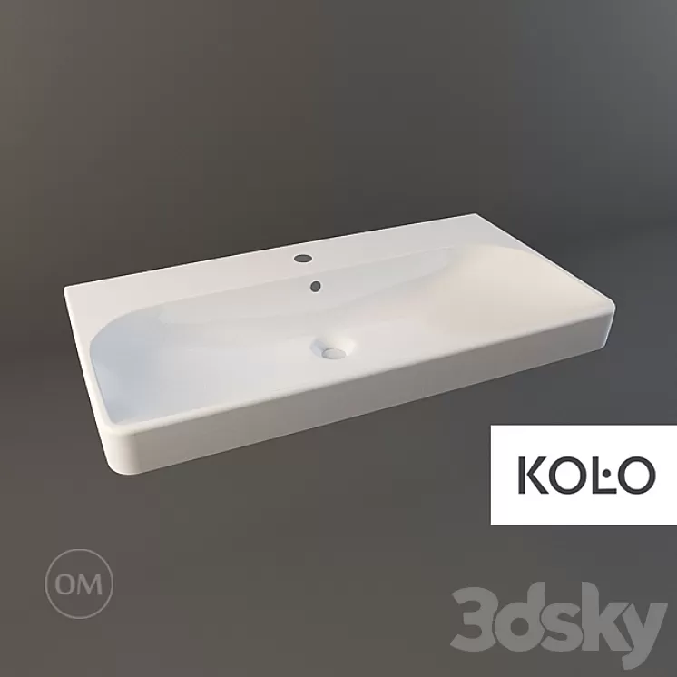 KOLO Countertop sink TRAFFIC 90 cm 3D Model