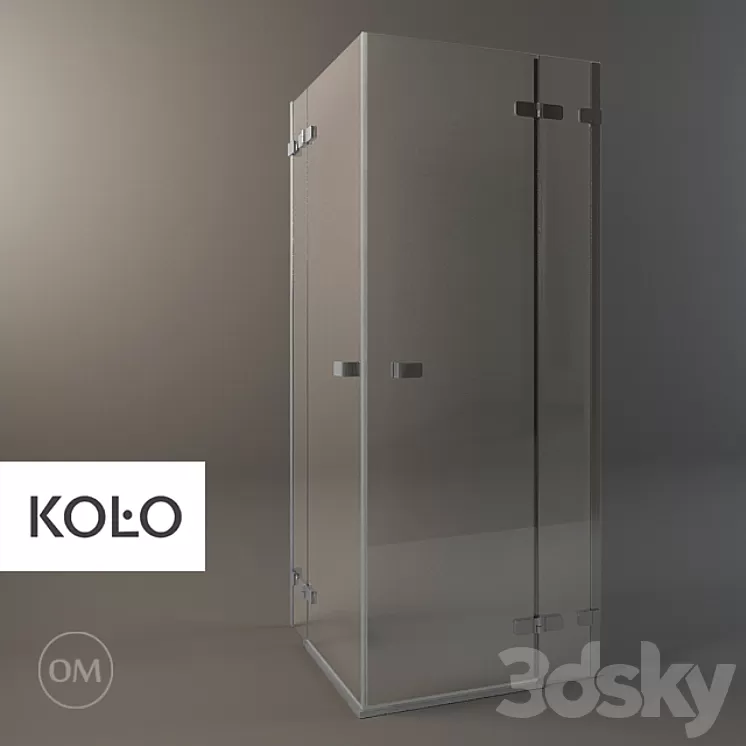 KOLO Square shower cabin next 80 3D Model KOLO Square shower cabin next 80 3D Model