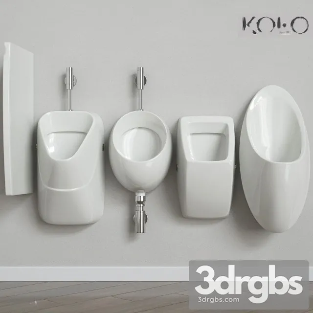 Kolo Urinals Toilet Set 3D Model Download