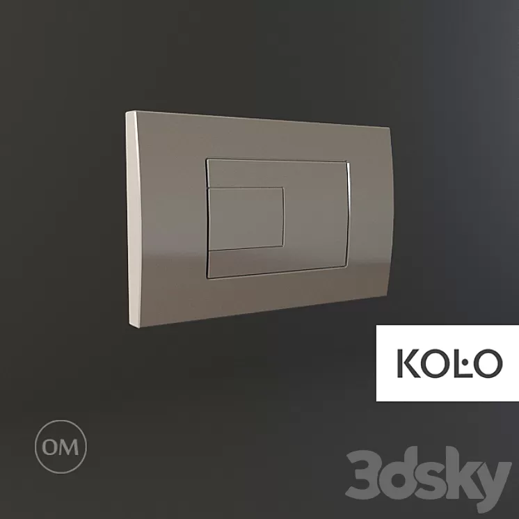 KOLO Wc button fusion chrom 3D Model