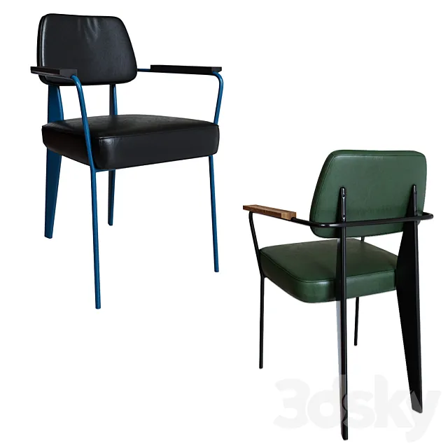 Kolten Metal Arm Chair 3D Model