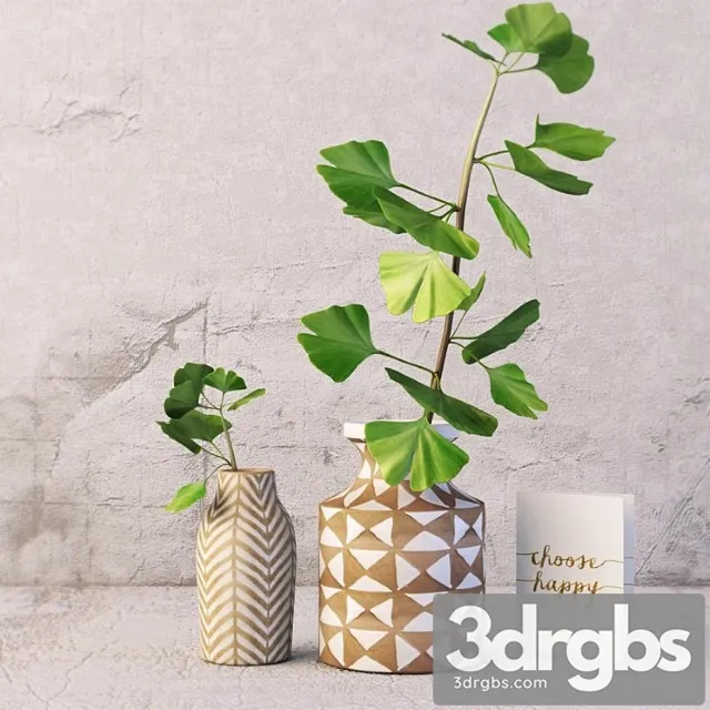 Kolya vase and gingo branch Kolya vase and gingo branch