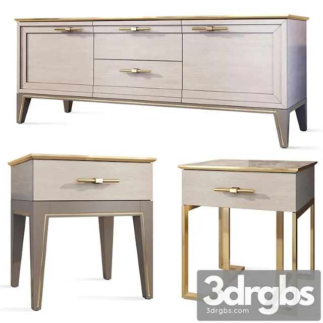 Komod I Tumba Prikrovatnaia Palmari Dana 3D Model Download