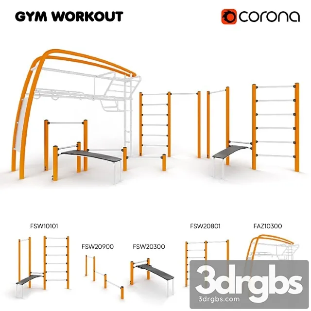 Kompan. cooling gym 3D Model Download