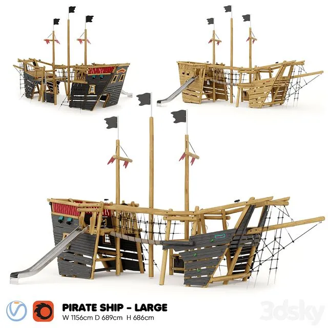 KOMPAN. PIRATE SHIP – LARGE 3D Model KOMPAN. PIRATE SHIP – LARGE 3D Model