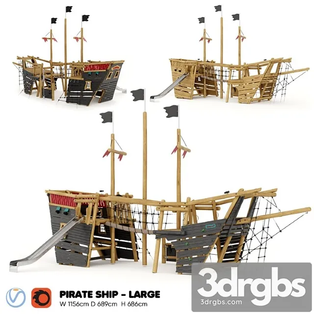 Kompan pirate ship large 3D Model Download