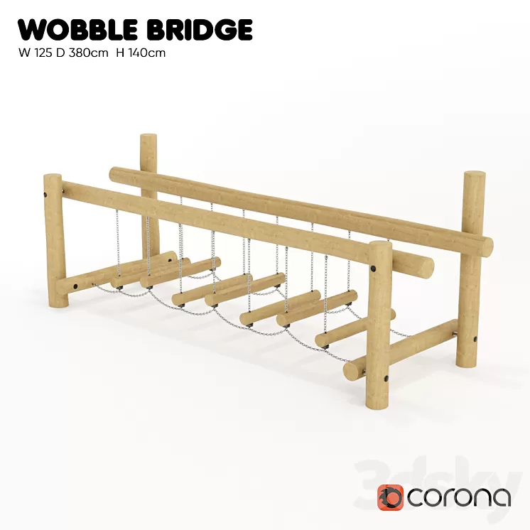 “KOMPAN. “”Suspension bridge””” 3D Model “KOMPAN. “”Suspension bridge””” 3D Model