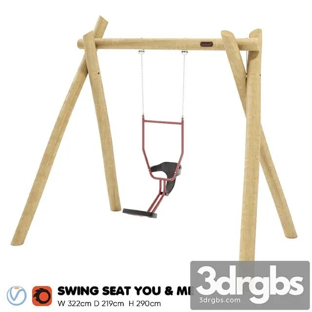 Kompan swing with you and me seat 3D Model Download