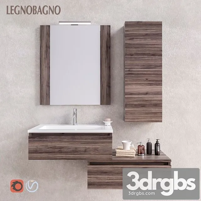 Kompliekt Miebieli Dlia Vannoi Komnaty Componibile 1 1 3D Model Download