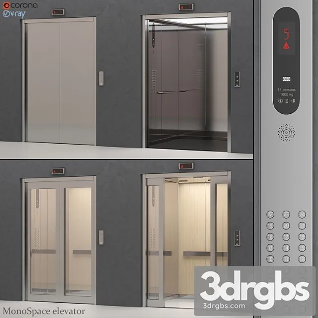 Kone monospace 700 lift (kds 50) 3D Model Download